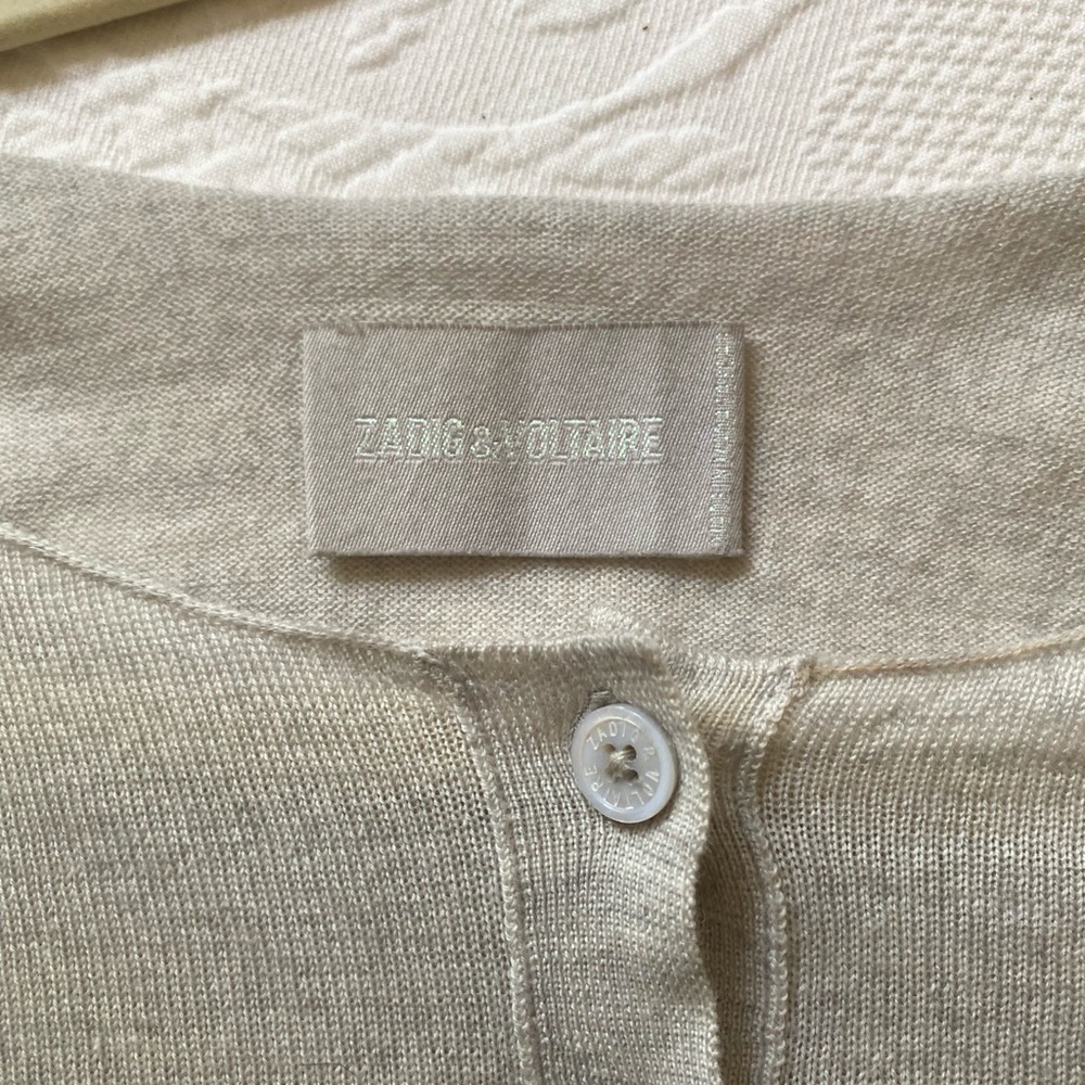 Zadig & Voltaire Multicolor Striped V-Neck Sweater - Picture 4 of 5